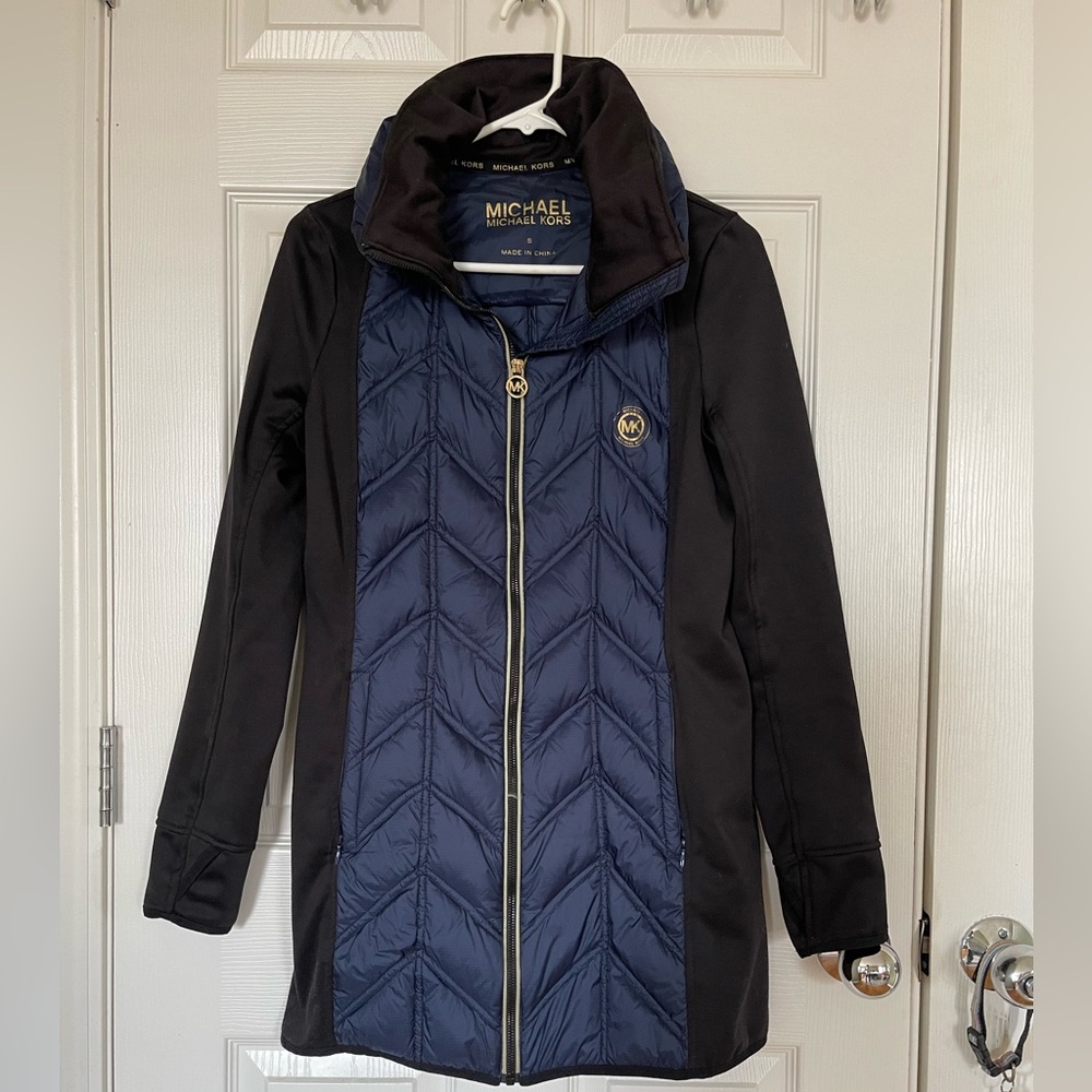 MK mixed media down jacket